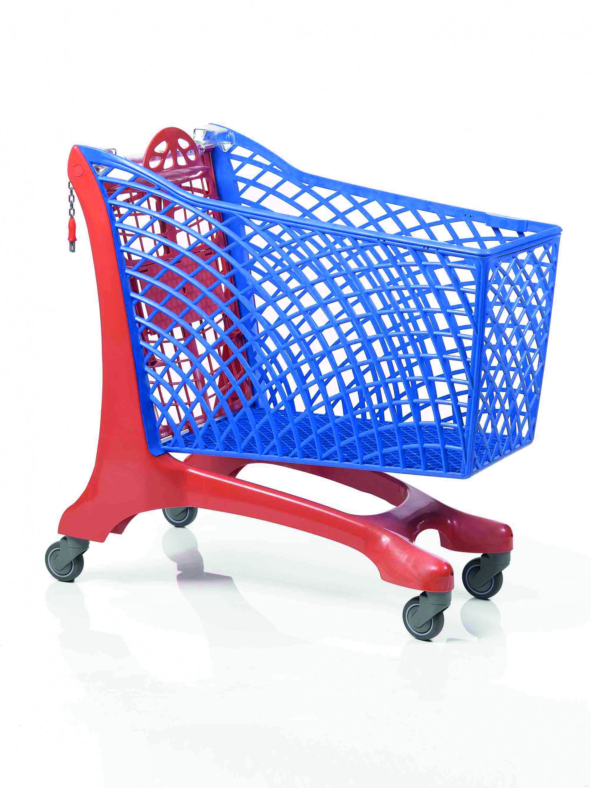 Duka Eco Shopping Trolley Red/Blue