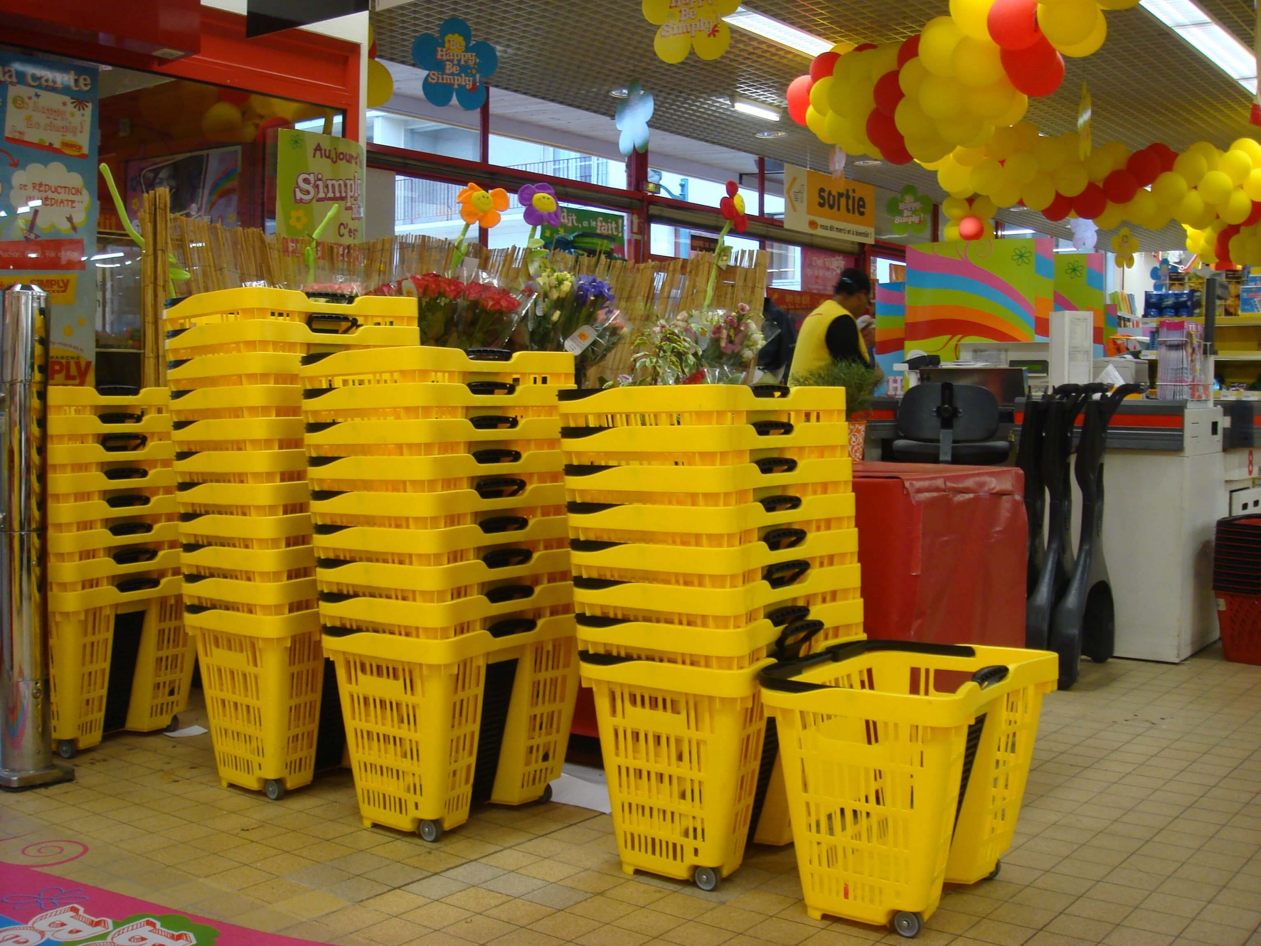 Speesy Supermarket Shopping Baskets Stacked
