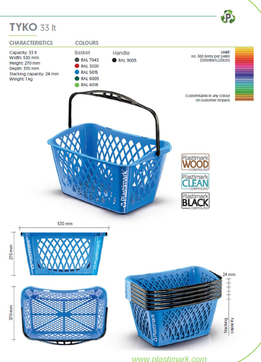 Tyco Basket 33 Litre Specification